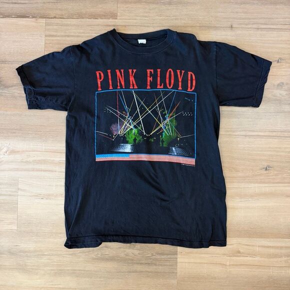 Pink Floyd Other - Vintage Pink Floyd 1987 World Tour Black Shirt Single Stitch Classic Rock Sz L